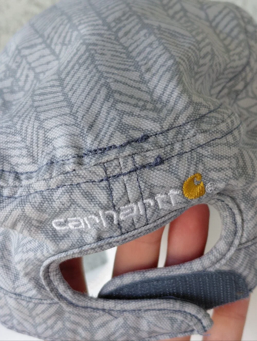 Carhartt Women's Hat Cadet Military Style Cap Gray Cotton Adjustable - EUC